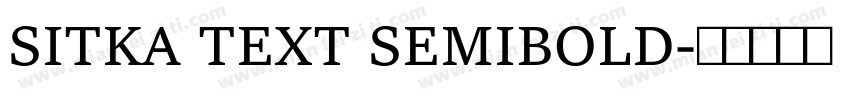 SITKA TEXT SEMIBOLD字体转换